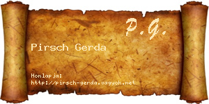 Pirsch Gerda névjegykártya